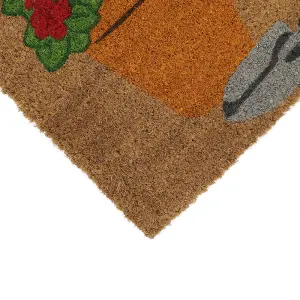 Eco-Friendly Latex Backed Coir Door Mat, I Love My Garden