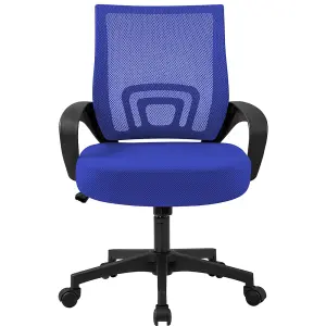 Yaheetech Ergonomic Mesh Office Chair with Lumbar Support - Blue