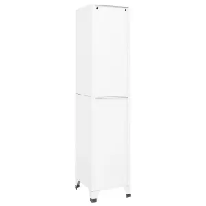 Berkfield Locker Cabinet White 38x45x180 cm Steel