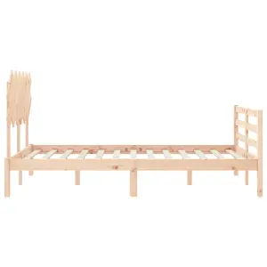 Berkfield Bed Frame with Headboard 120x200 cm Solid Wood