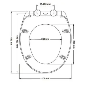 Heavy Duty Slow Close Oval Toilet Seat Anti Bacterial Durable Soft Close. Quick Release for Easy Cleaning Top & Bottom Fixing