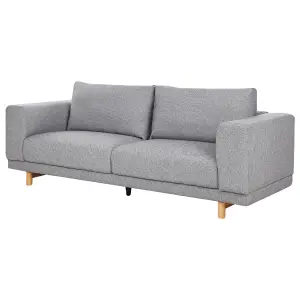 3 Seater Fabric Sofa Grey NIVALA