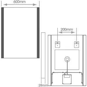 600 x 800mm LED Bathroom Mirror & Bluetooth Speaker -IP44 Demister Tunable White