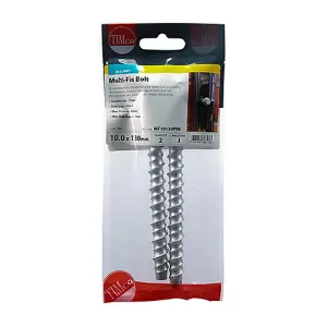 TIMCO Multi-Fix Bolts Hex Head Exterior Silver - 10.0 x 130