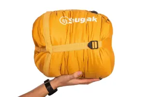 Snugpak Sleeper Expedition Basecamp Sleeping Bag  Mummy Shape (Amber Yellow, Left Side Zip)