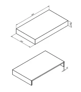 Aquarius Marblesque One Drawer Storage Unit and Console Shelf 800mm White Marble Effect