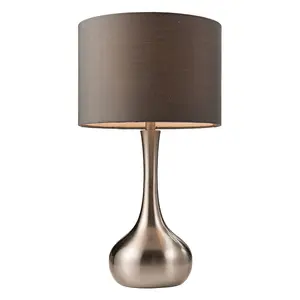 Luminosa Piccadilly Table Touch Lamp Satin Nickel, E14