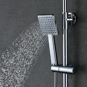 Square Chrome Finish Handset Shower Handset For Bath Mixer Tap