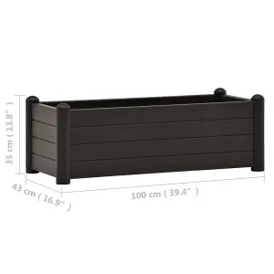 Berkfield Garden Raised Bed PP Anthracite 100x43x35 cm