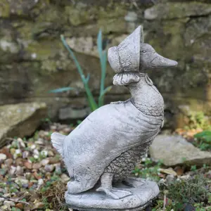 Jemima Puddle Duck Stone Statue Beatrix Potter British Made Outdoor Garden Ornament