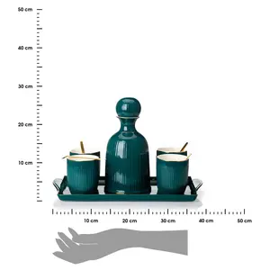 Breesha 6 Piece Coffee Set Green