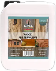 Lignum Wood Preserver Dark Brown 5L