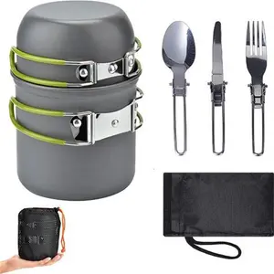 Wholesale Camping Equipment, Outdoor Camping Pots And Pans Camping Pot Cookware Sets For Outdoor