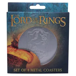 The Lord of the Rings Set of 4 Embossed Metal Coasters