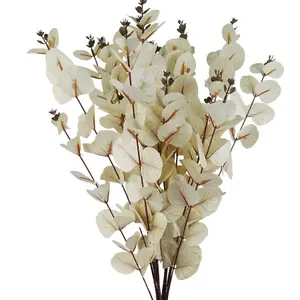 Pack of 6 x 80cm White Eucalyptus Foliage Stem