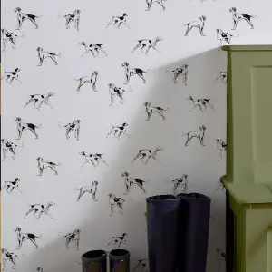 Joules White Dogs Smooth Wallpaper