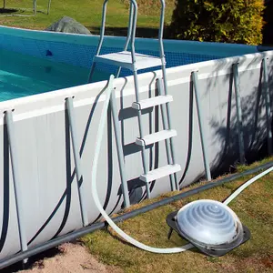 Costway Solar Pool Heater Pool Heating with Hose Solar Collector w/ Stands & Swivel Connection