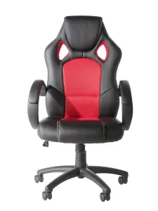 Daytona office chair with wheels in red / black