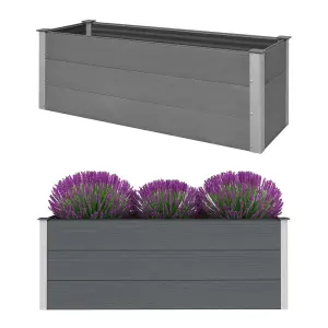 Berkfield Garden Raised Bed WPC 150x50x54 cm Grey