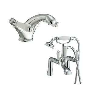 Nes Home Imperior Bath Filler Shower Mixer & Monobloc Tap Chrome