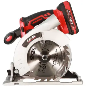 Excel 18V Cordless Circular Saw 165mm with 1 x 4.0Ah Battery & Charger