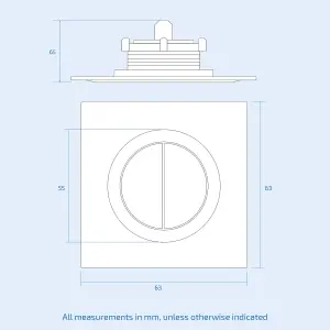 Nes Home Concealed Cistern Dual Flush Front Access Round Button Matte Black