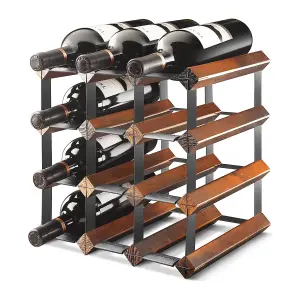 Original Products Final Touch 12 Bottle Assembled Maple Wine Rack