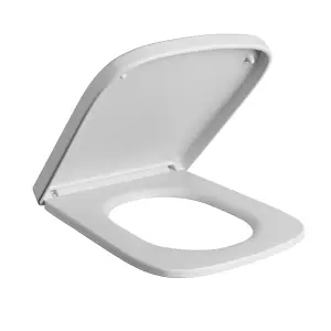 RAK Series 600 Soft Close WC Toilet Seat with Quick Release Button - Square Wrap Over