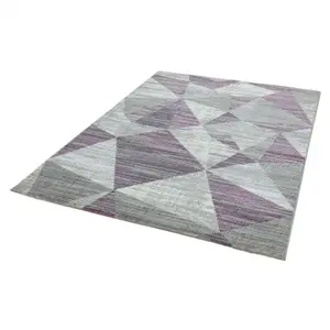 Block Heather Chequered Geometric Modern Easy to Clean Rug for Living Room Bedroom and Dining Room-160cm X 230cm