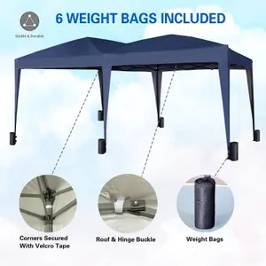 MCC Direct 3x6 Pop Up Gazebo With Removable Sides Blue