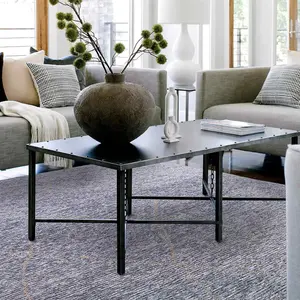 Ice Blue Geometric Modern Rug Easy to clean Living Room and Bedroom-200cm X 290cm