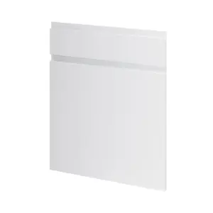 GoodHome Garcinia Integrated handle Gloss light grey Modern Door & drawer 600mm