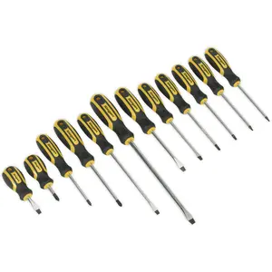 Premium 12 Pack Soft Grip Screwdriver Set with Magnetic Tips