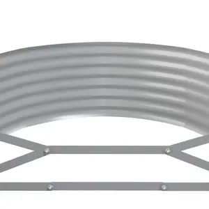 Berkfield Garden Planter Powder-coated Steel 396x100x36 cm Silver