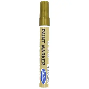 Oil-based Paint Marker Pen Permanent for Tyres Rubber Stone Leather Fabric Plastic Glass (Gold)