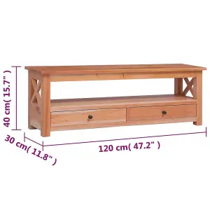 Berkfield TV Cabinet 120x30x40 cm Solid Mahogany Wood