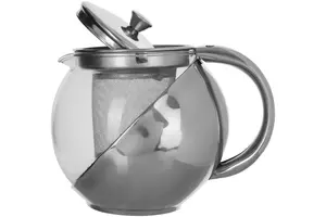 Maison by Premier Infuser 650ml Grey Stainless Steel And Glass Teapot