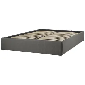 Fabric EU King Size Ottoman Bed Grey DINAN