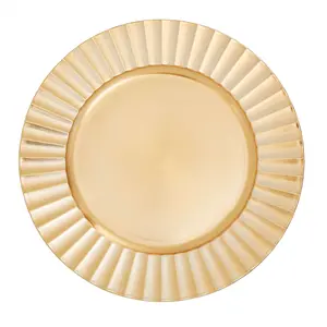 Maison by Premier Dia Gold Finish Wave Charger Plate