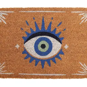 Something Different All Seeing Eye Door Mat Natural/Blue (One Size)