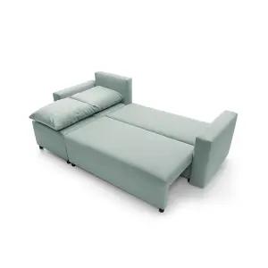 Oslo Reversible Corner Sofa Bed in Pistachio