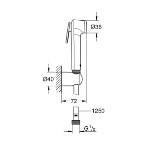 Grohe Vitalio Chrome effect Trigger spray Shower kit