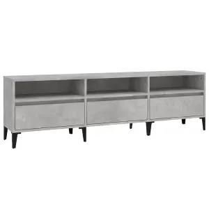 Berkfield TV Cabinet Concrete Grey 150x30x44.5 cm Engineered Wood