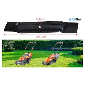 2 x Flymo Lawnmower Metal Blade - 32cm (13") FLY046 by Ufixt