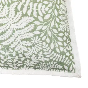 Gallery™ Natural & Olive Green Leaves Indoor Cushion (L)45cm x (W)45cm