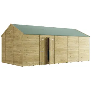 BillyOh Switch Tongue and Groove Apex Wooden Shed - 20x10 Windowless - 15mm Thickness