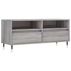 Berkfield TV Cabinet Grey Sonoma 100x34.5x44.5 cm Engineered Wood