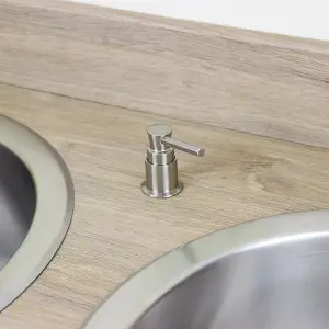 Astini Brushed Nickel 270ml Integrated Kitchen Sink Soap Dispenser