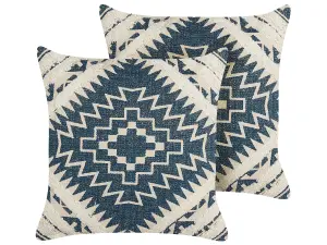 Throw Cushion SAFI Cotton 50 x 50 cm Geometric Copper