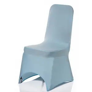 Polyester Spandex Chair Covers for Wedding Decoration - Baby Blue, Pack of 10